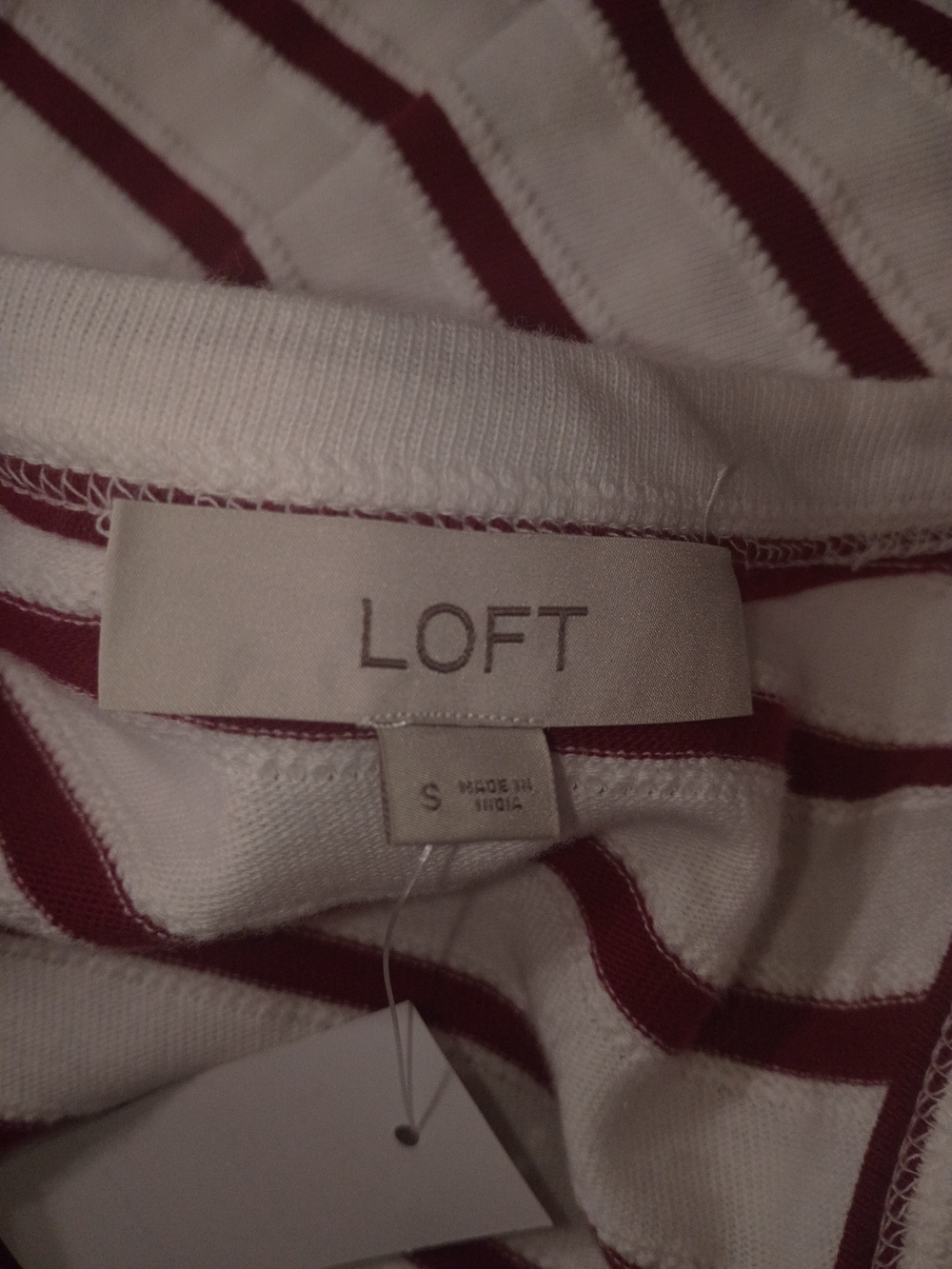 Striped Tank Midi Dress - White & Burgundy - Picture 6 of 8